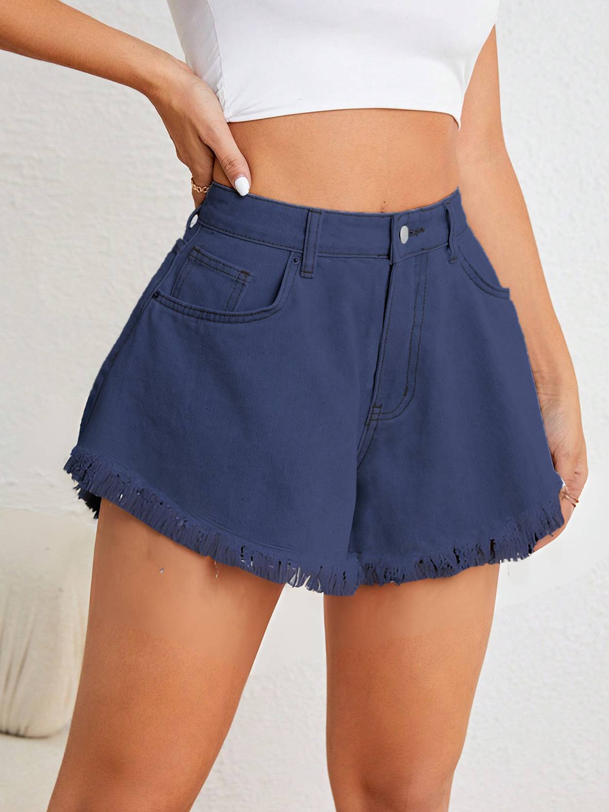 KOTTY  Solid Women Blue Casual Shorts