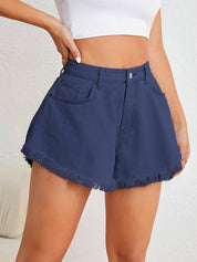 KOTTY  Solid Women Blue Casual Shorts