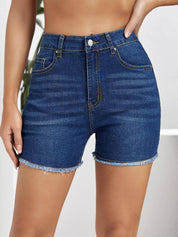 KOTTY  Solid Women Blue Regular Shorts