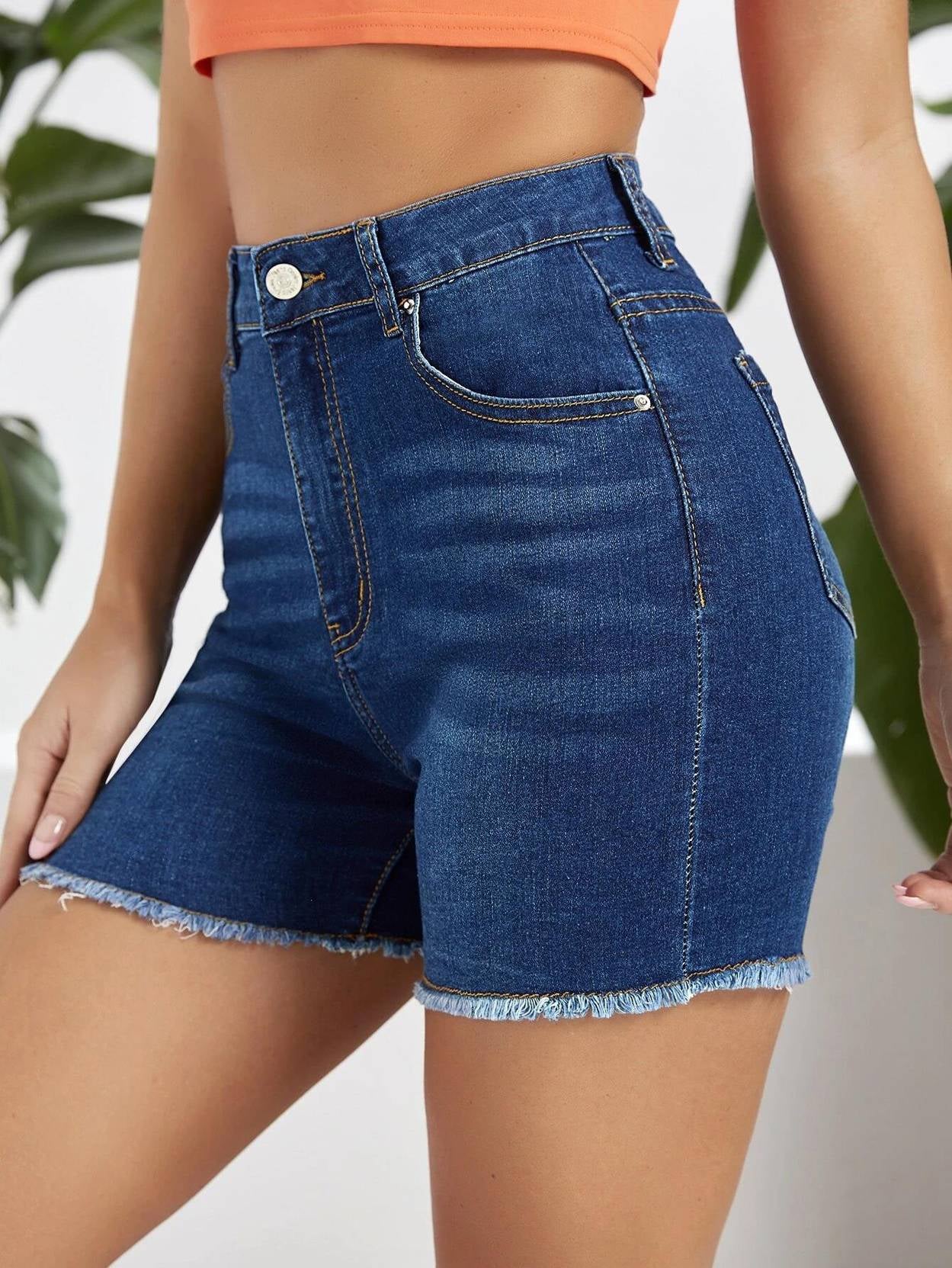 KOTTY  Solid Women Blue Regular Shorts