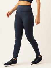 KOTTY  Solid Women Dark Blue Tights