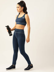 KOTTY  Solid Women Dark Blue Tights