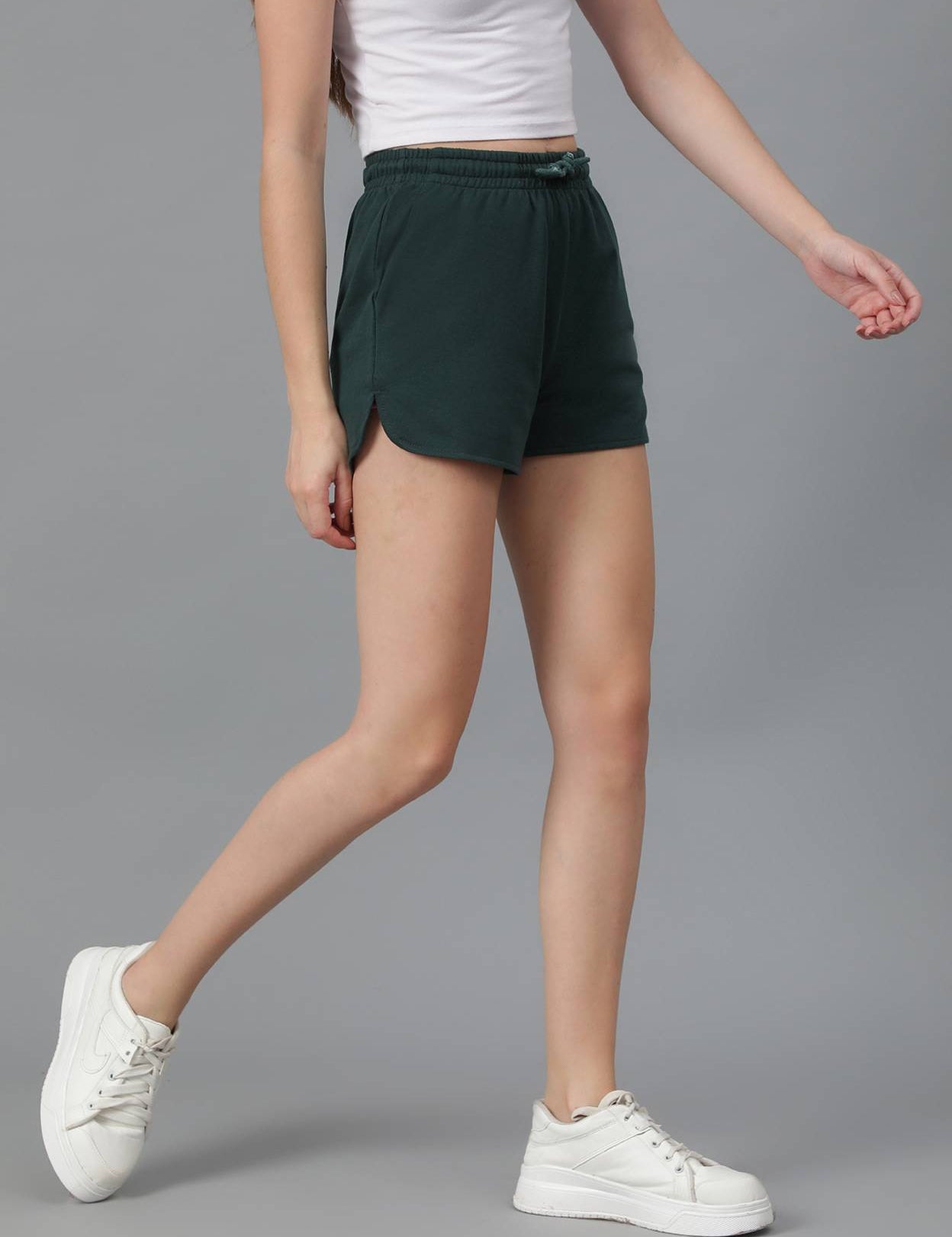 SolidWomenDarkGreenRegularShorts-1_jpg.jpg
