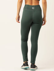 KOTTY  Solid Women Dark Green Tights