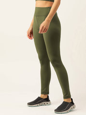 KOTTY  Solid Women Green Tights