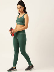 KOTTY  Solid Women Green Tights