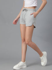 KOTTY  Solid Women Grey Regular Shorts