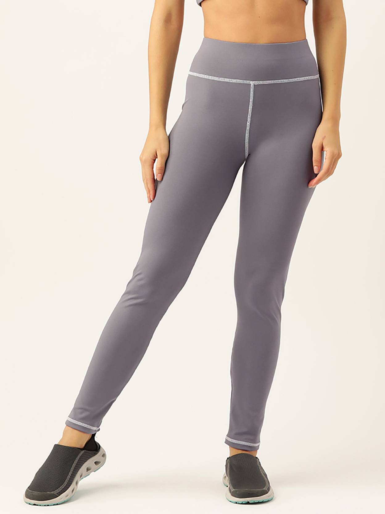 KOTTY  Solid Women Grey Tights