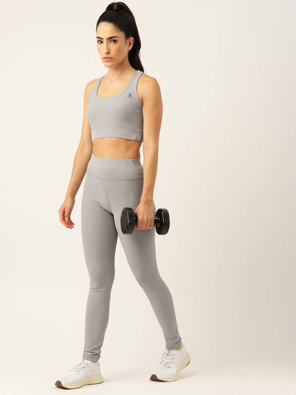 KOTTY  Solid Women Grey Tights