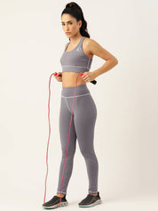KOTTY  Solid Women Grey Tights