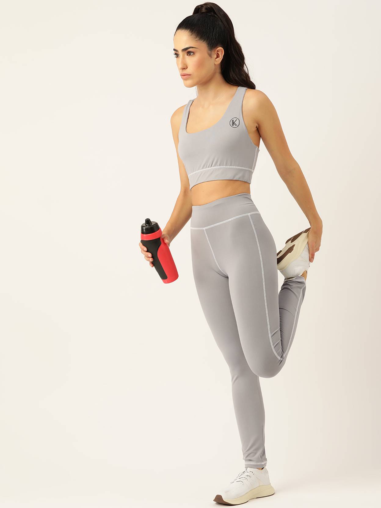 KOTTY  Solid Women Grey Tights
