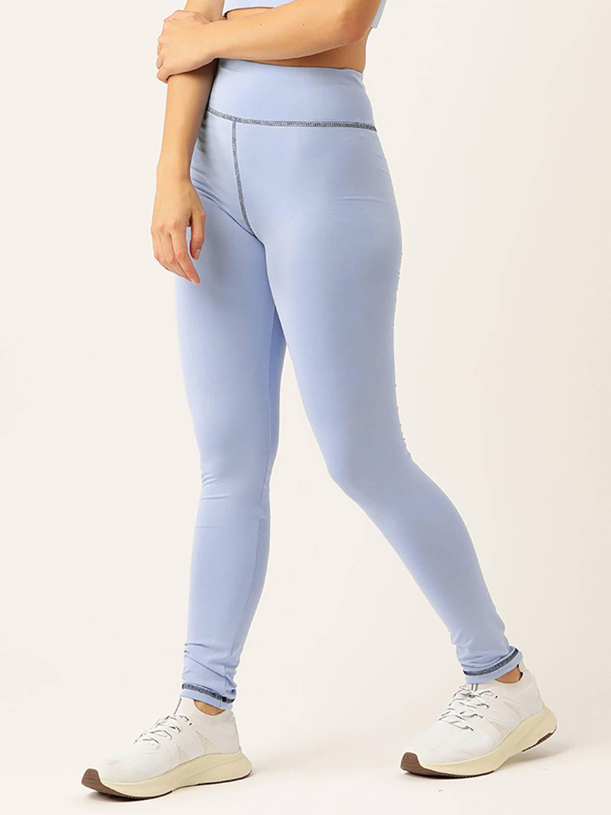 KOTTY  Solid Women Light Blue Tights