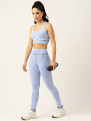 KOTTY  Solid Women Light Blue Tights