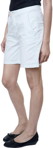 KOTTY  Solid Women White Regular Shorts