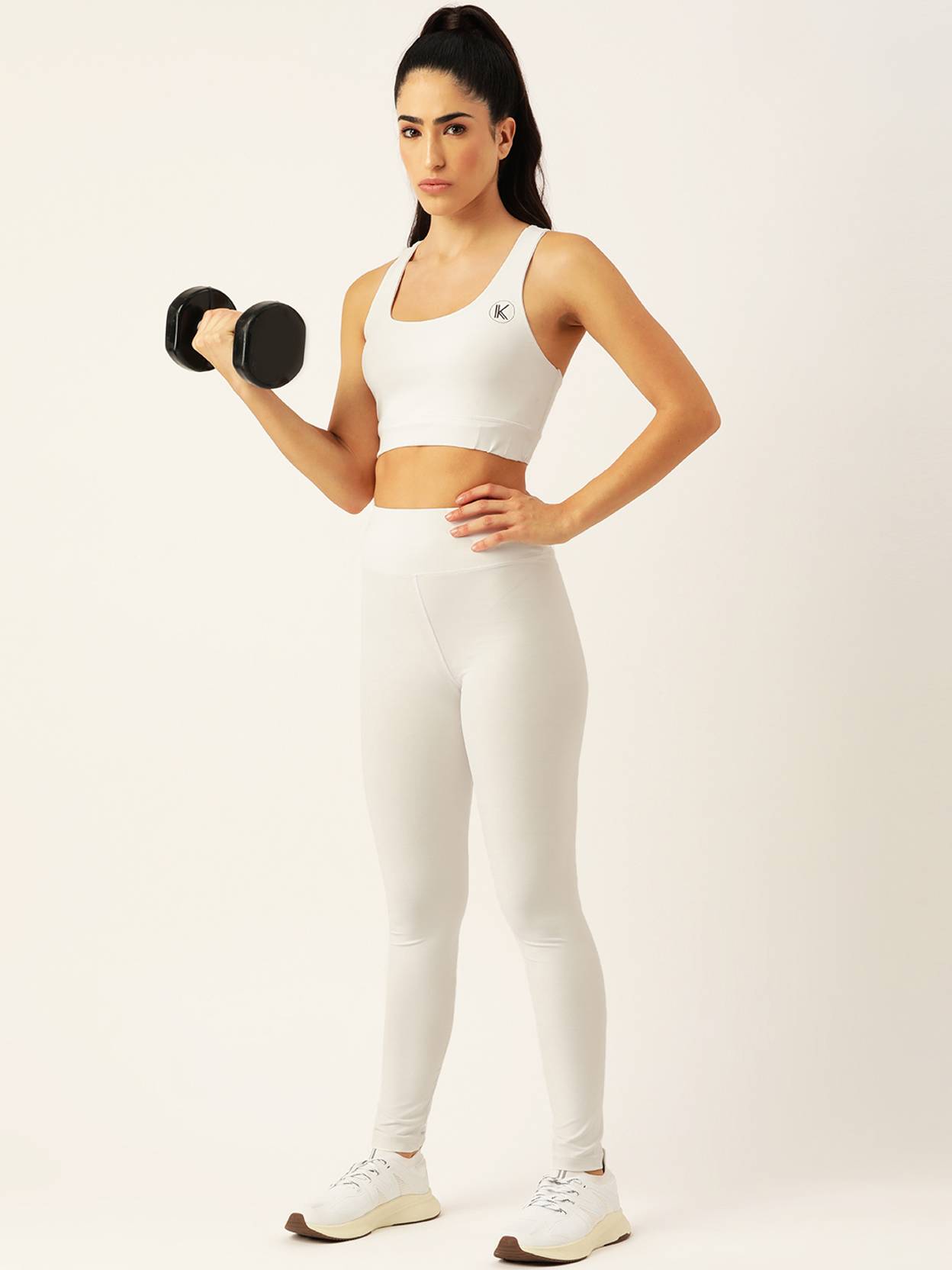 KOTTY  Solid Women White Tights