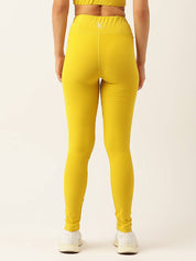 KOTTY  Solid Women Yellow Tights
