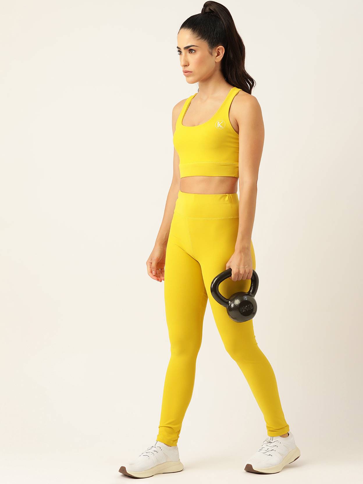 KOTTY  Solid Women Yellow Tights