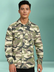 Kotty Men Camouflage Open Front Jacket