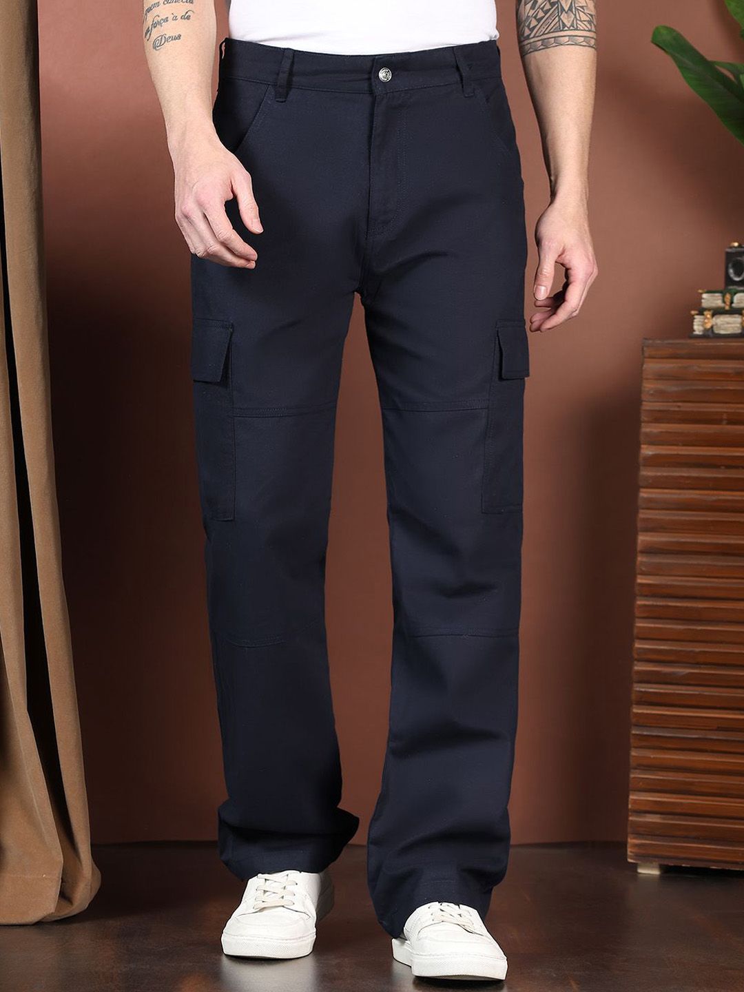 Kotty Men Relaxed Easy Wash Cargos Trousers
