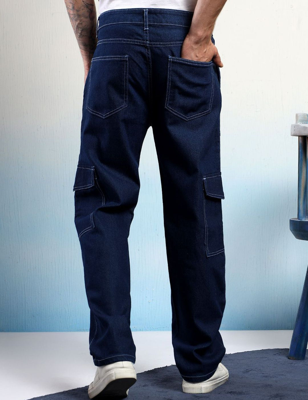 Kotty Men Straight Fit Low-Rise Stretchable Jeans