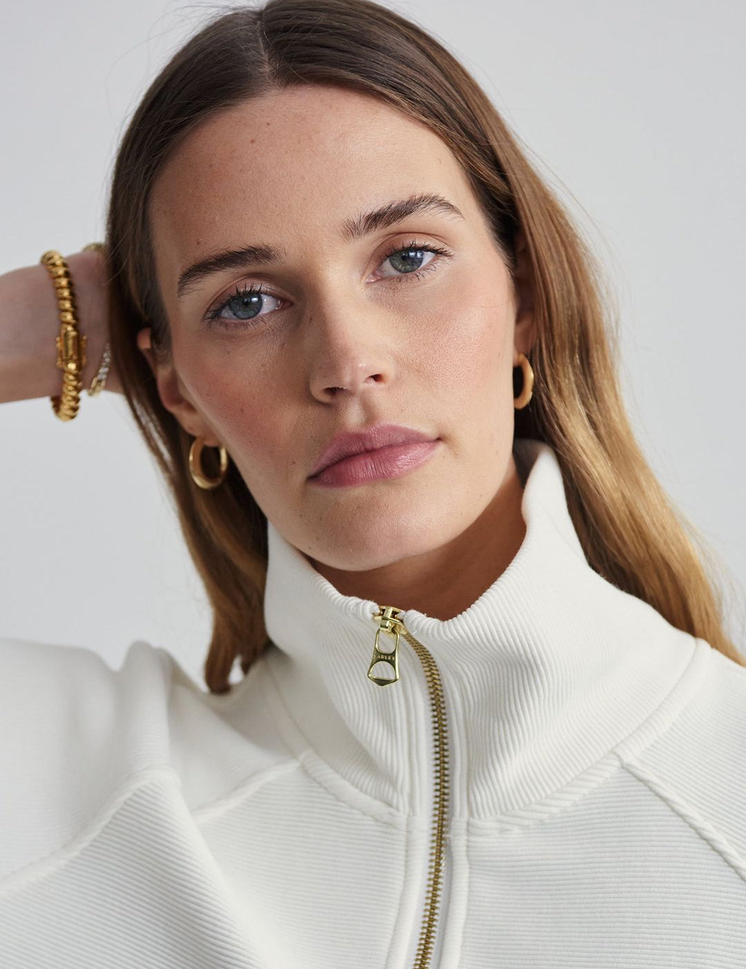 Kotty Women Shirt Collar Long Sleeves Pullover Sweatshirt