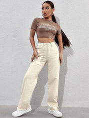 Kotty Women Straight Fit High-Rise Stretchable Jeans