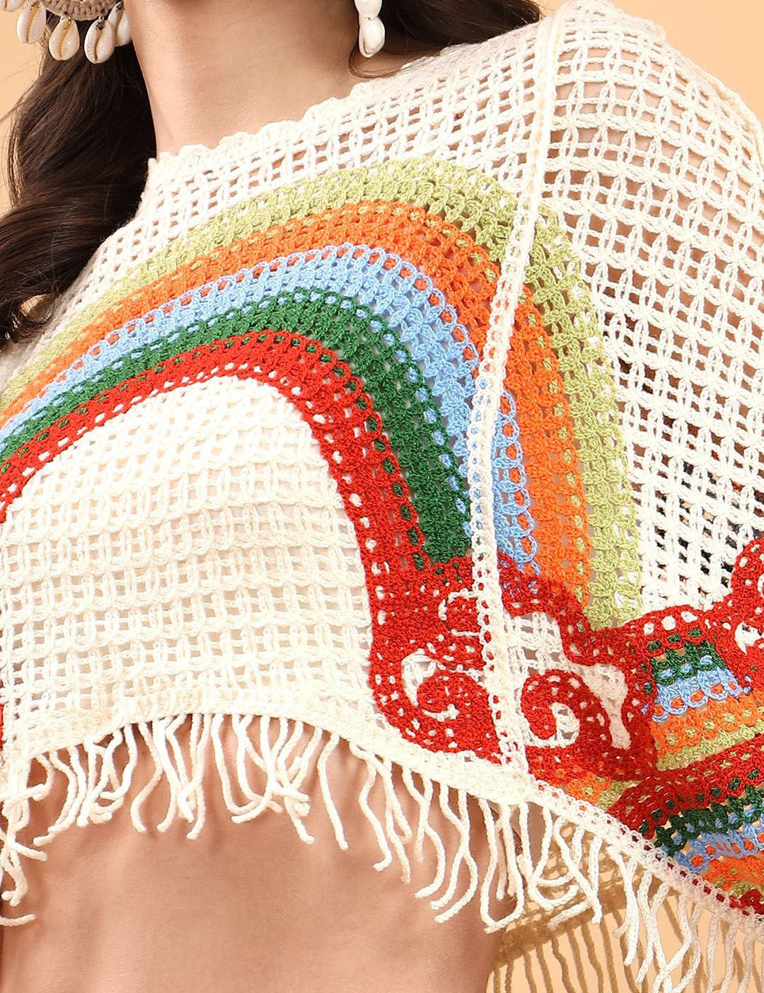 Kotty Crochet Fringed Cotton Top