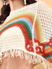 Kotty Crochet Fringed Cotton Top