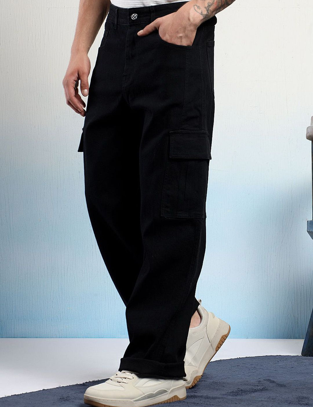 Kotty Men Pleated Cargos Trousers