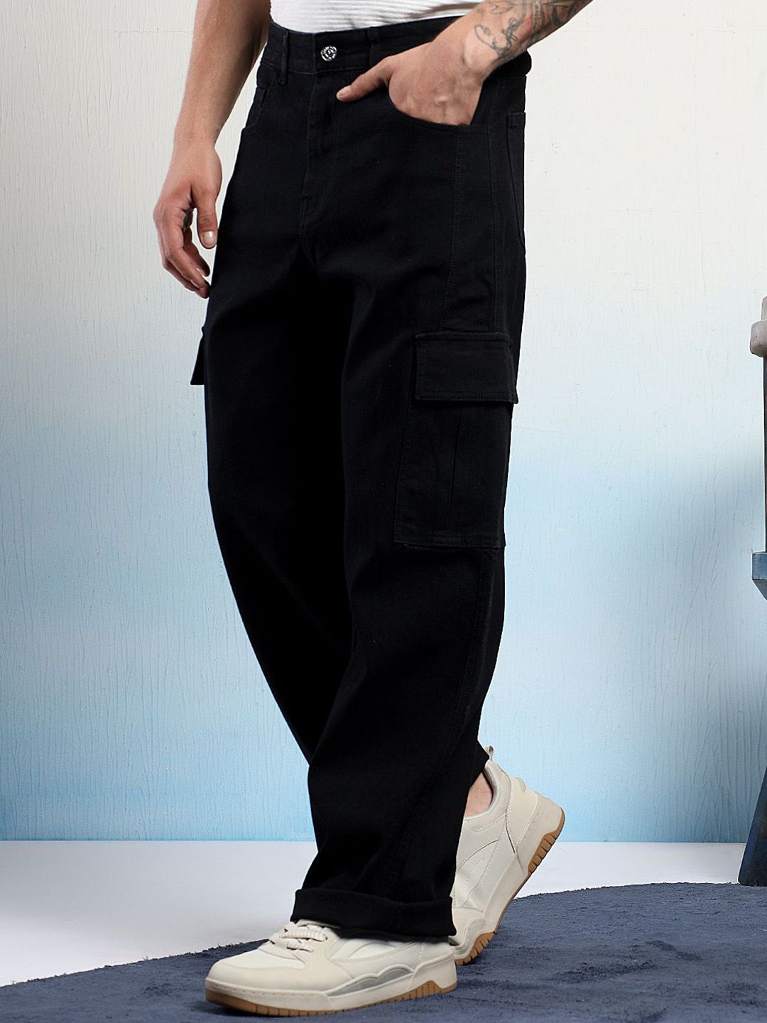 Kotty Men Pleated Cargos Trousers