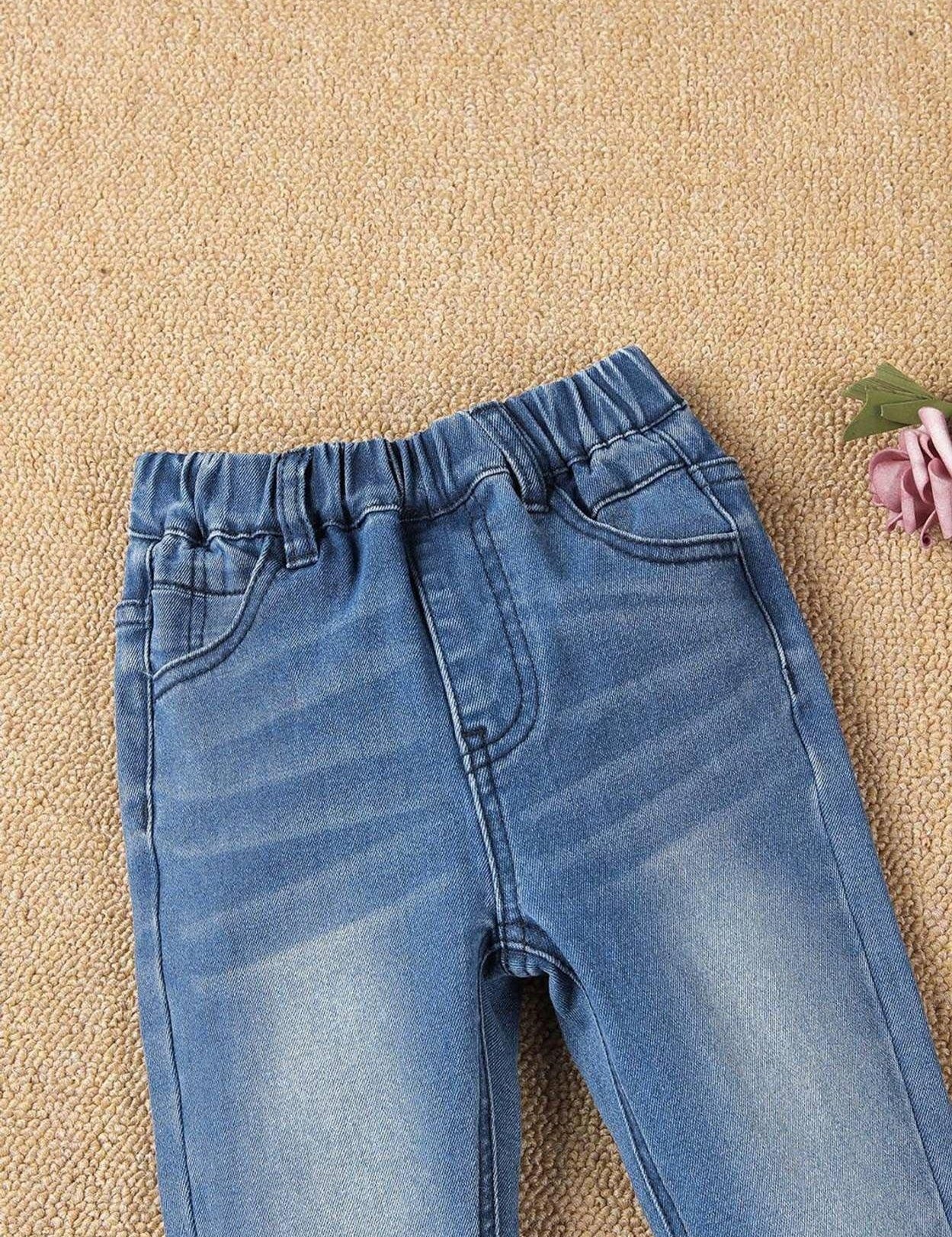 Kotty Girls Skinny Fit High-Rise Stretchable Cotton Jeans