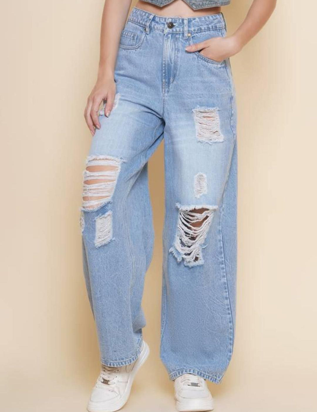 Kotty Women Straight Fit High-Rise Stretchable Jeans