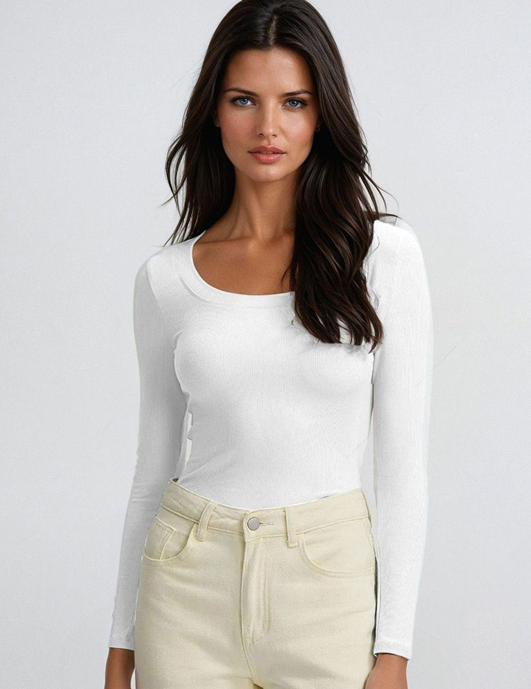 Kotty White and Navy Blue Long Sleeves T-Shirt with Trouser