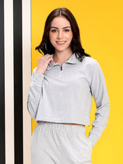 Kotty Women Mock Collar Sweatshirt