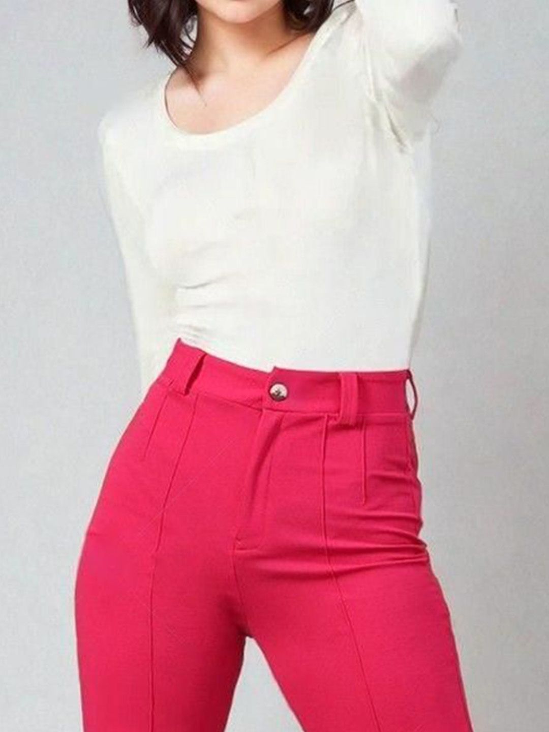 Kotty White and Pink Scoop Neck T-Shirt with Trouser