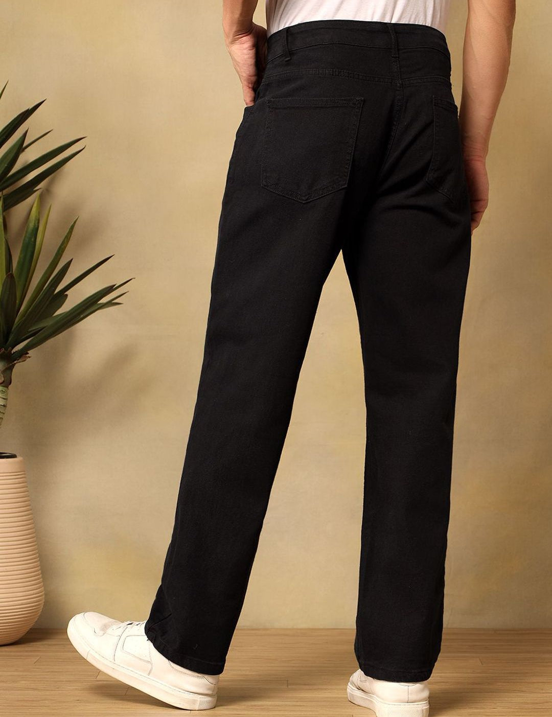 Kotty Men Regular Fit Mid-Rise Stretchable Cotton Jeans