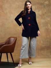 Kotty Women Spread Collar Overcoat