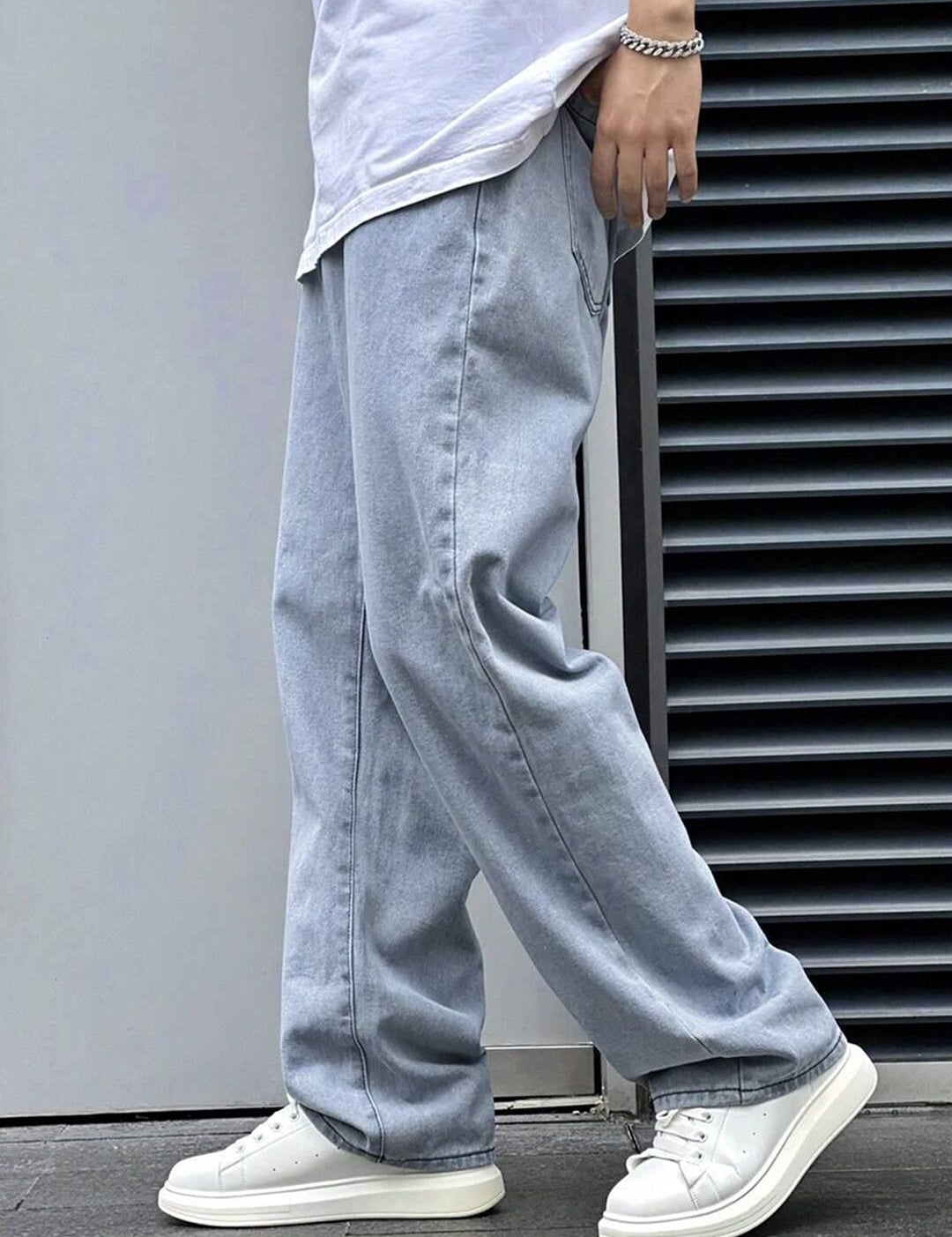 Kotty Men Baggy Fit Low-Rise Stretchable Jeans