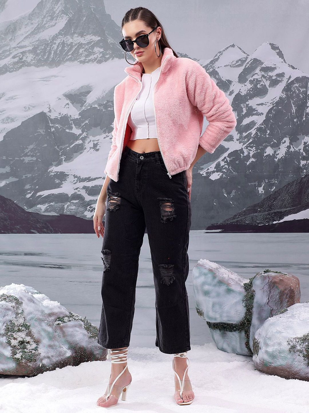 Kotty Women Mock Collar Sweatshirt