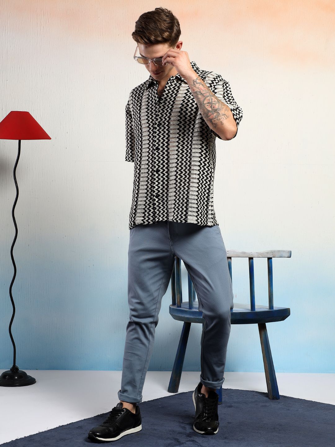 Kotty Men  Striped Casual Shirt