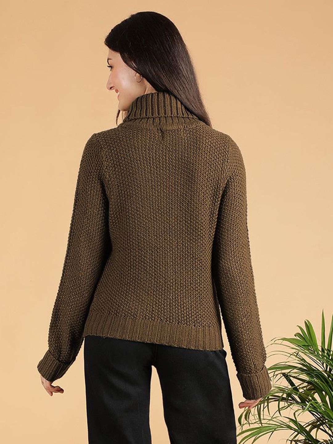 Kotty Women Turtle Neck Long Sleeves Pullover