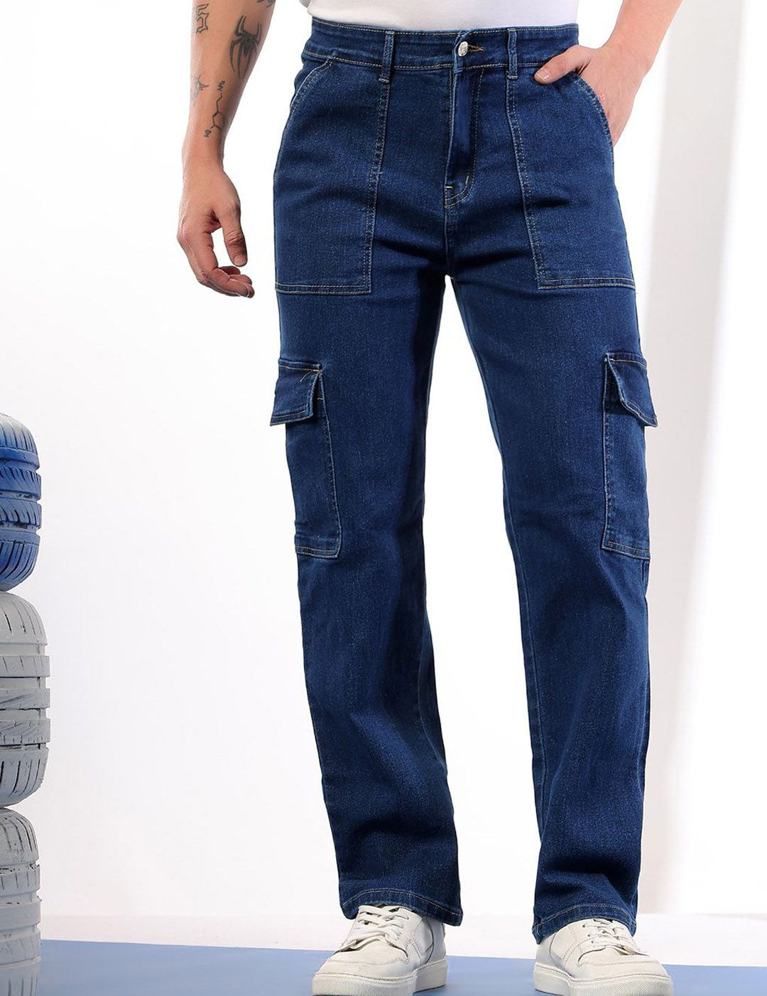 Kotty Men Comfort Regular Fit Mid-Rise Stretchable Jeans