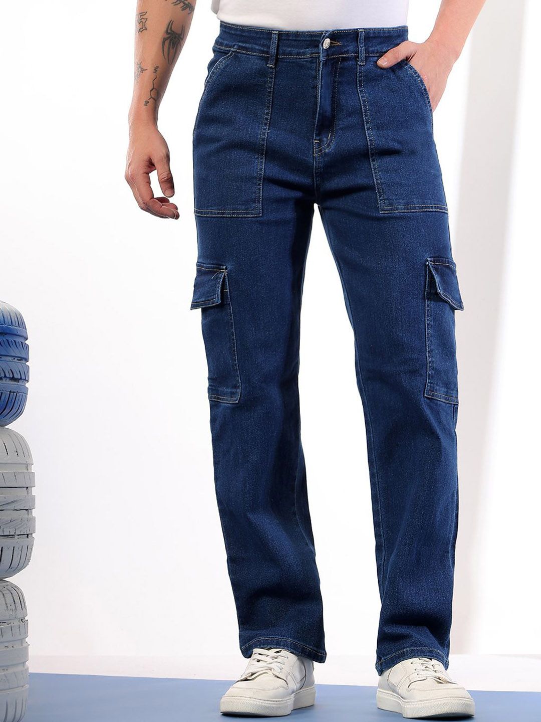 Kotty Men Comfort Regular Fit Mid-Rise Stretchable Jeans