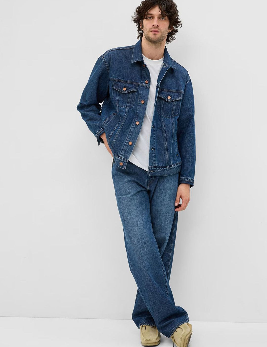 Kotty Men Solid Denim Jacket