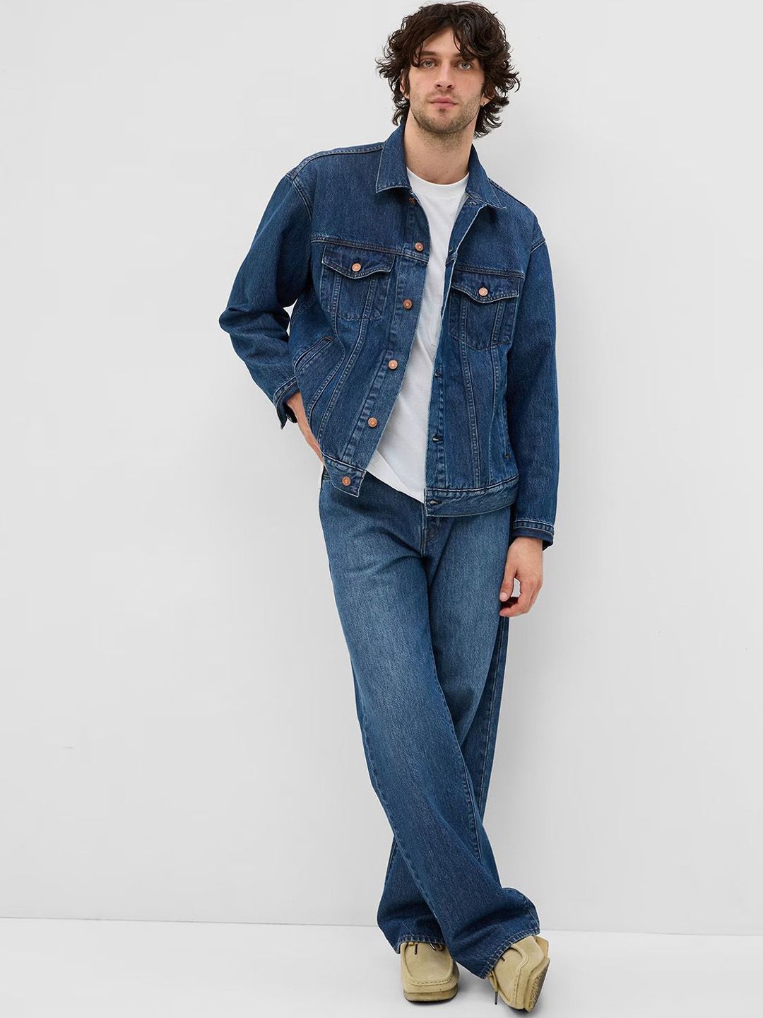 Kotty Men Solid Denim Jacket