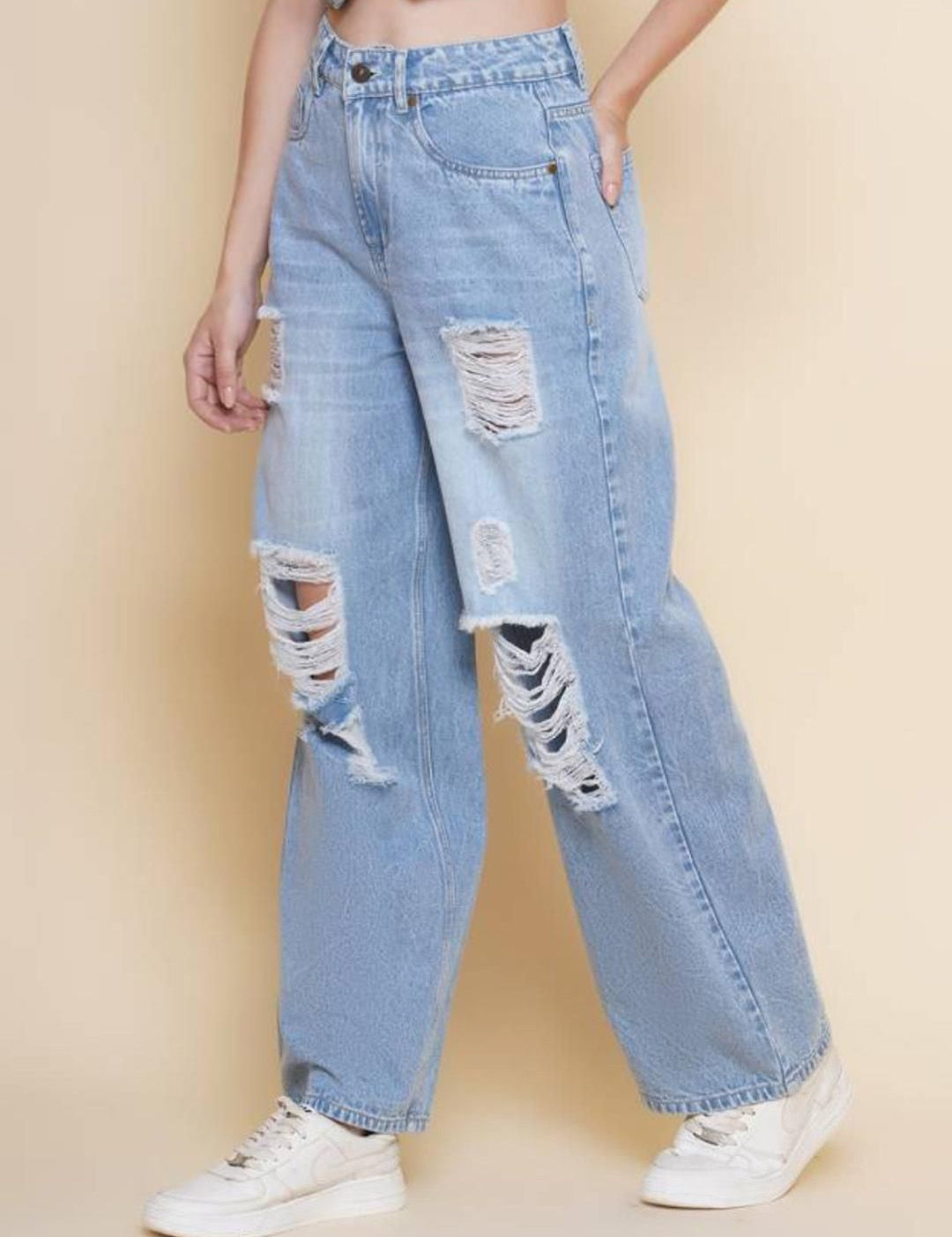 Kotty Women Straight Fit High-Rise Stretchable Jeans