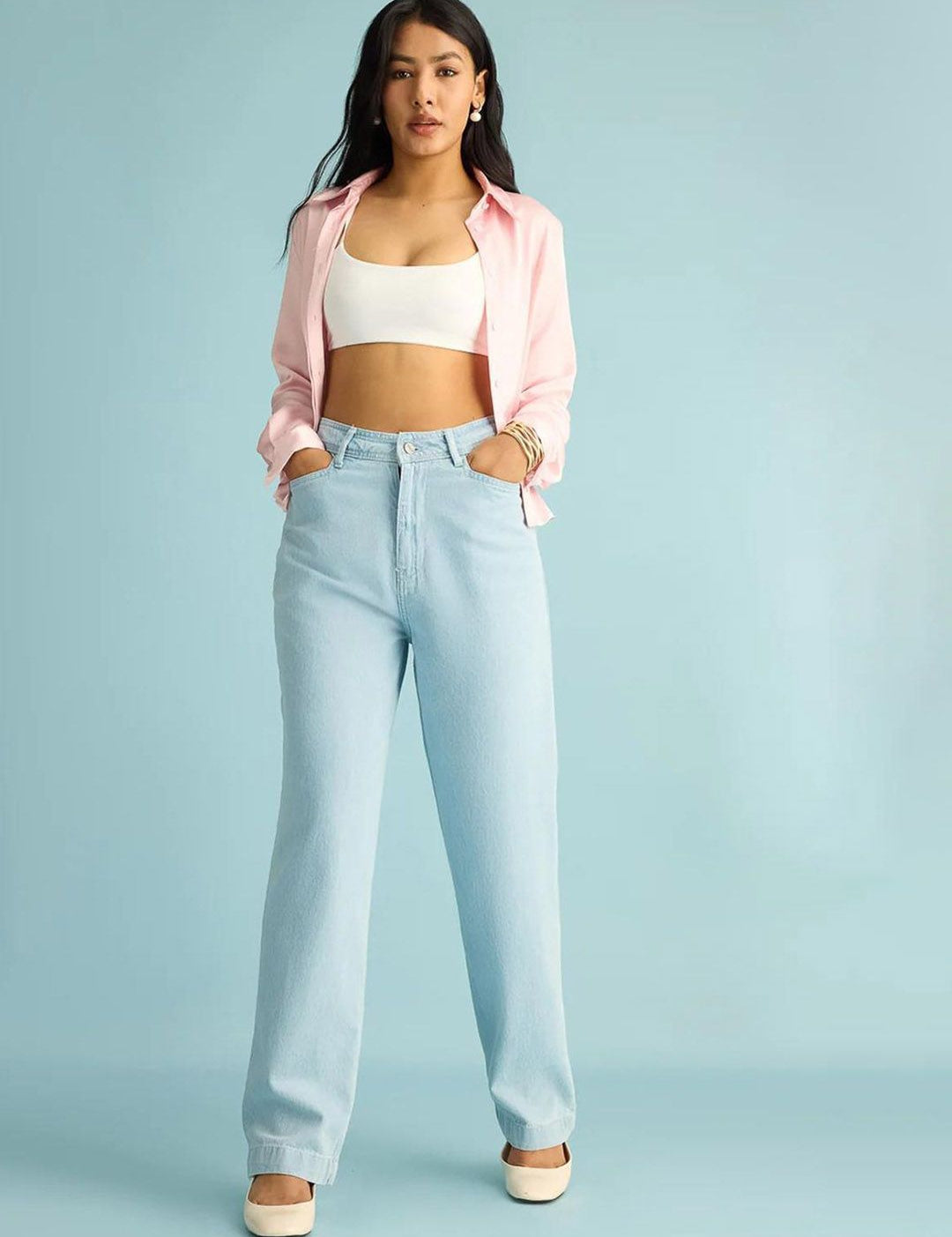 Kotty Women Jean Straight Fit High-Rise Stretchable Jeans