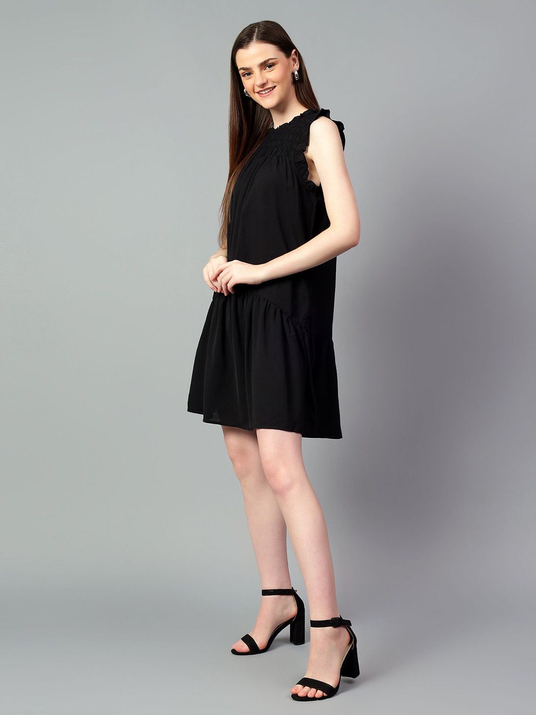 Kotty Solid Fit & Flare Sleeveless Dress