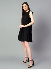 Kotty Solid Fit & Flare Sleeveless Dress