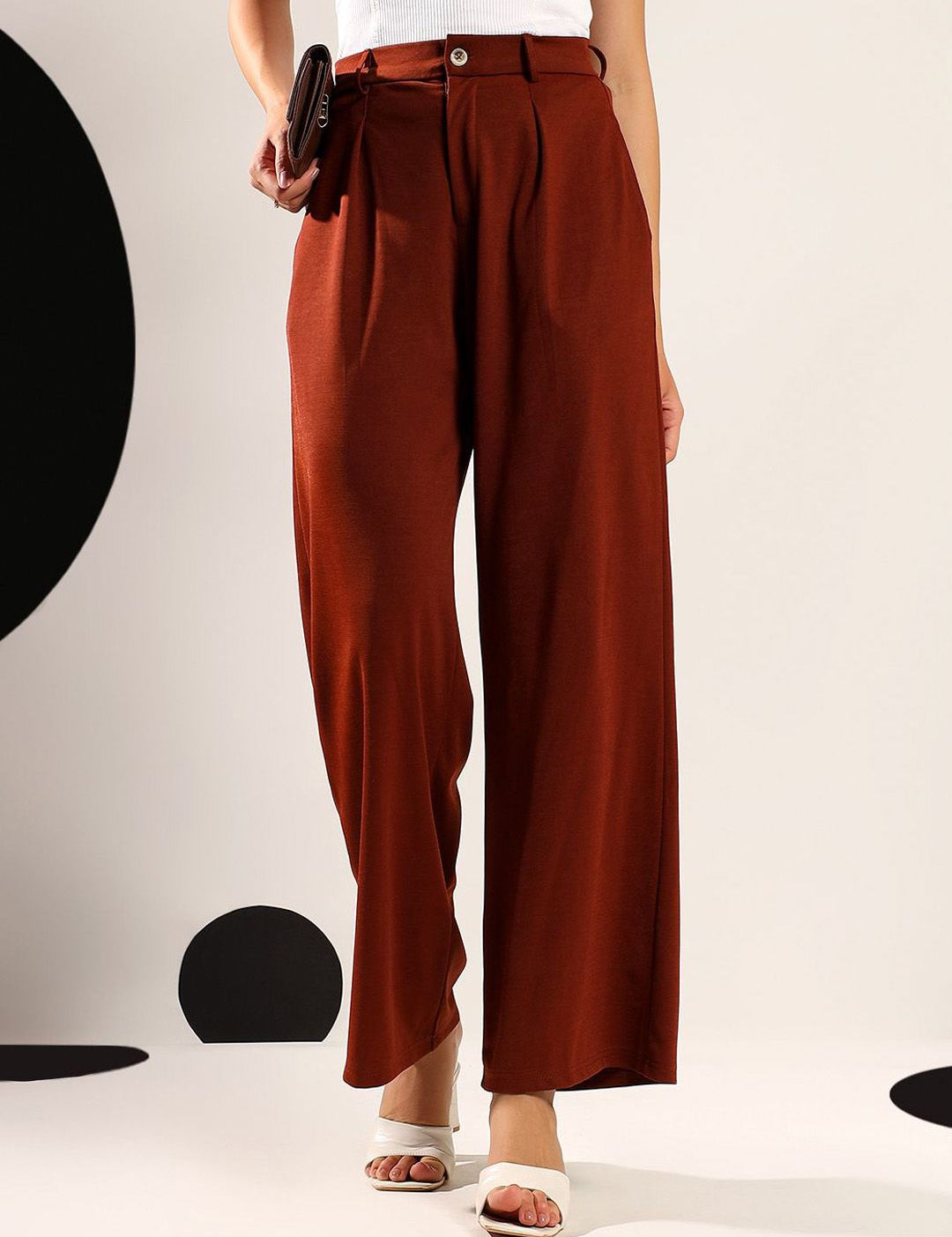 Kotty Women Relaxed Wide-Leg Easy Wash Trousers